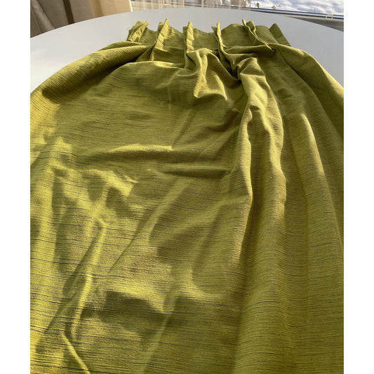 Vintage 70s green pleated curtain