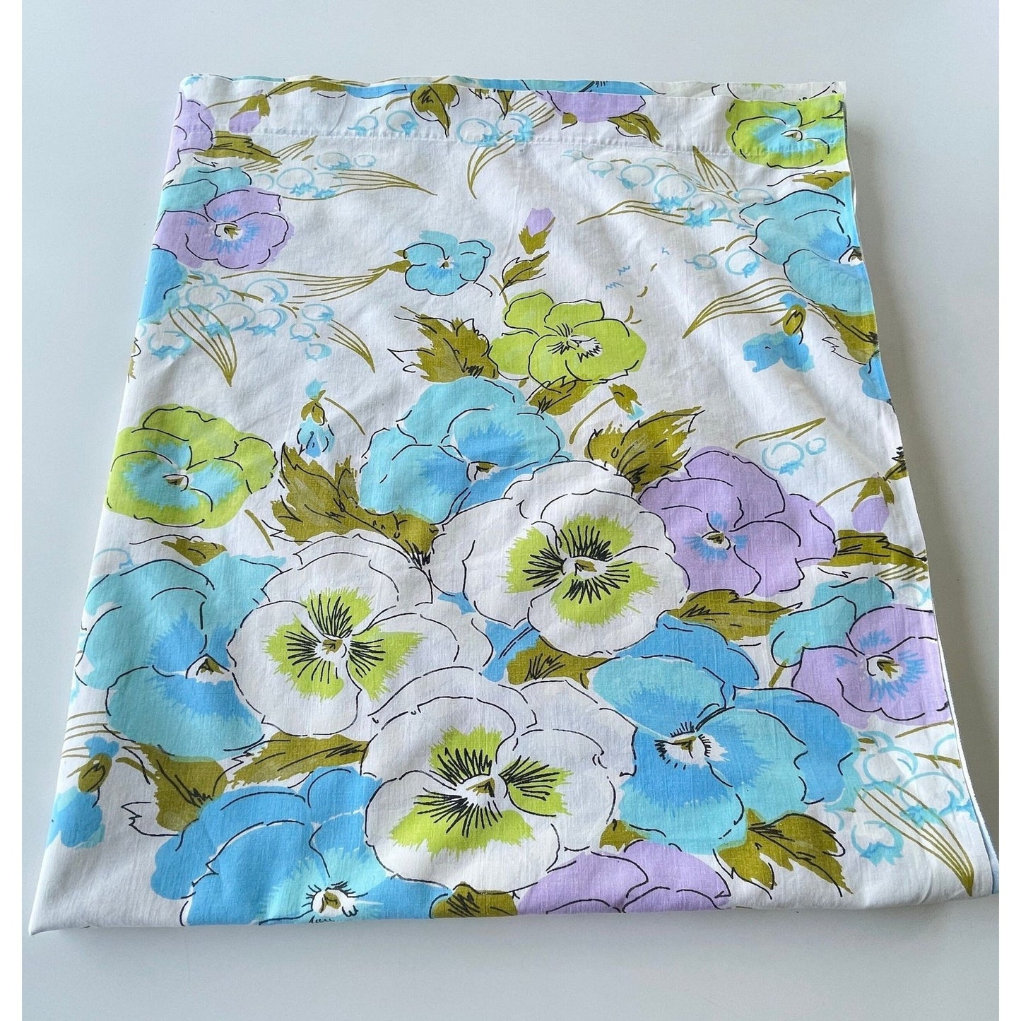 Vintage 70s double size flat sheet, Varitex