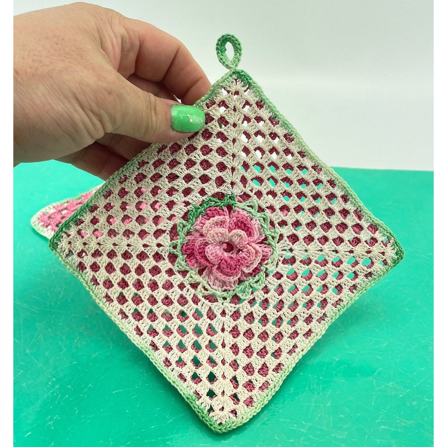 Vintage 60s crochet potholders