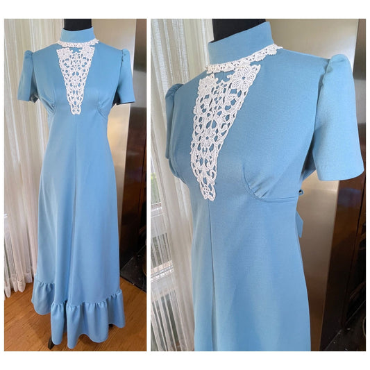 Vintage 1960s maxi dress, Parfaite Fashion, made in Canada