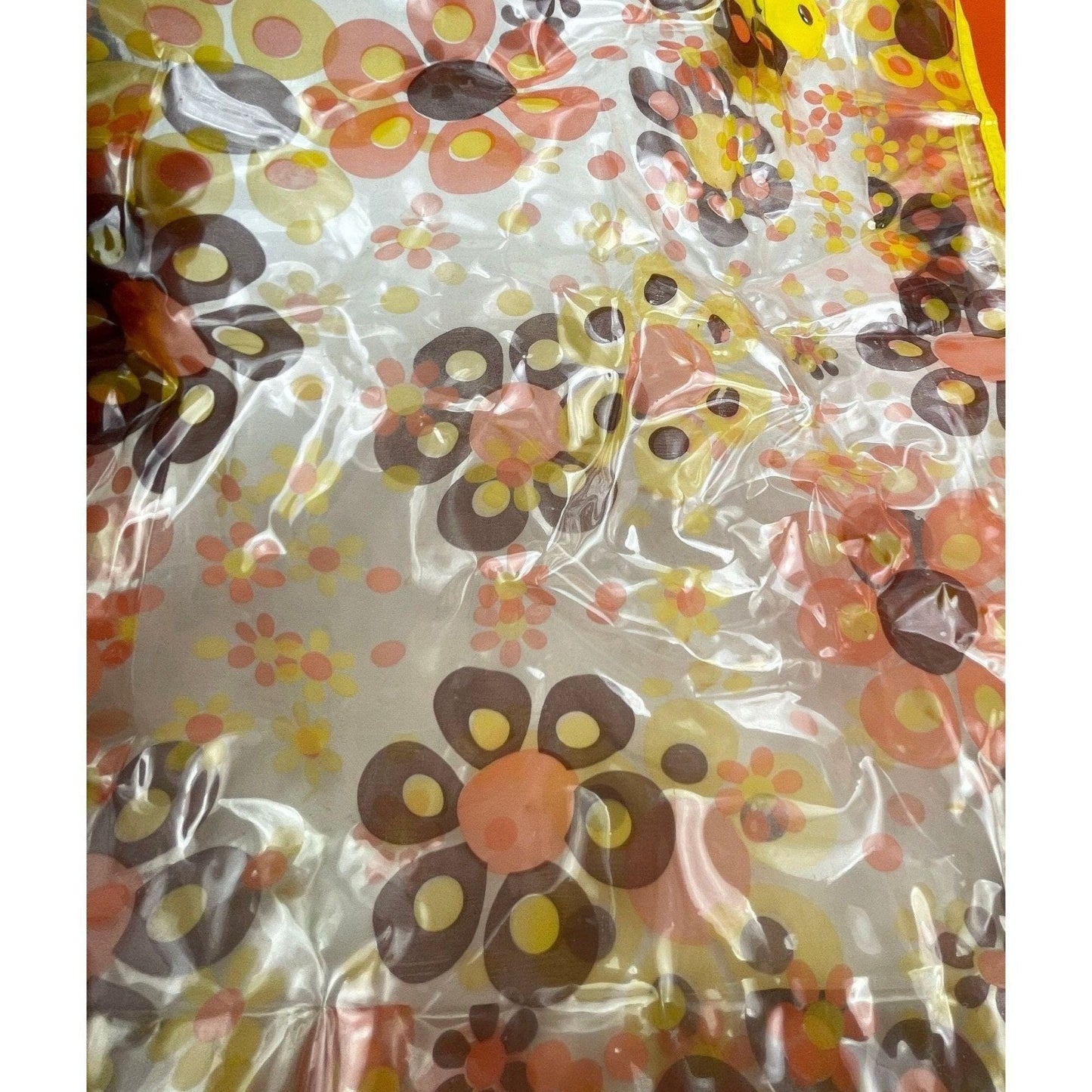 Vintage 60s plastic tote, flower power bag